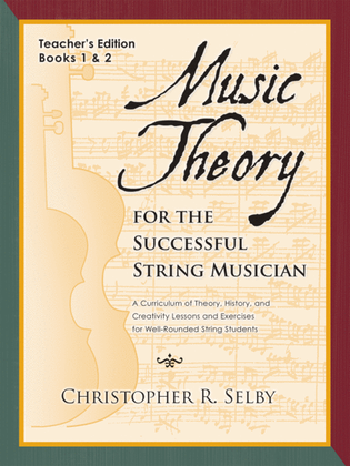 Book cover for Music Theory for the Successful String Musician - Teacher's Edition