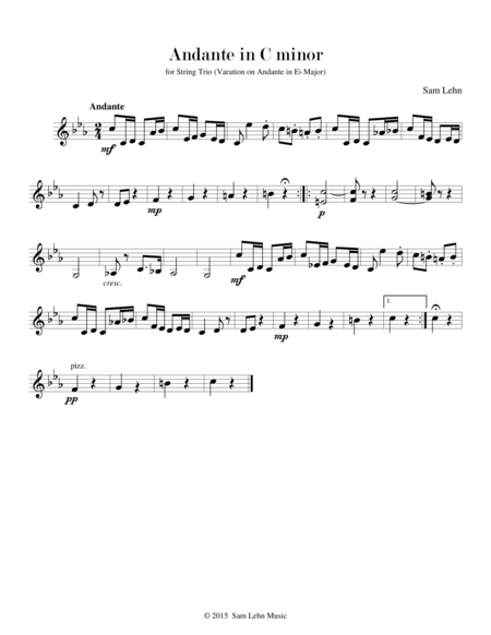 Andante in C minor (for String Trio)