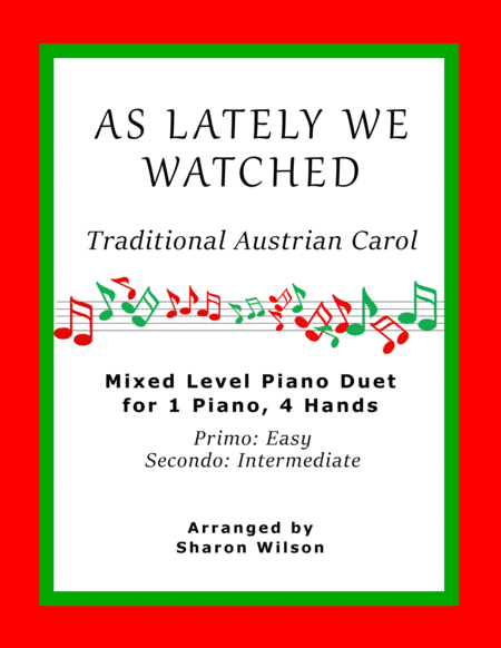 As Lately We Watched (Easy Piano Duet; 1 Piano, 4 Hands) image number null