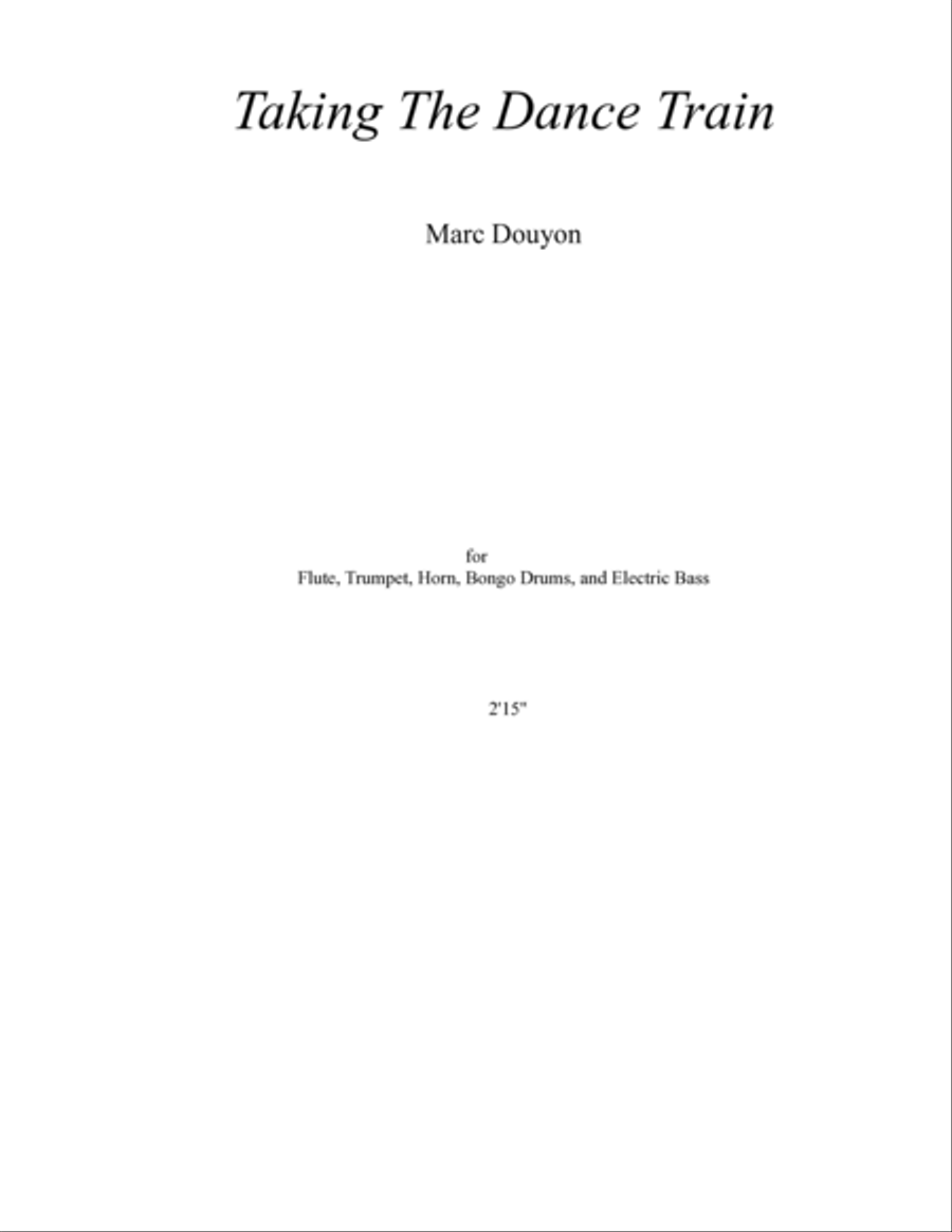 Taking The Dance Train Chamber Music scores gallery preview page 2