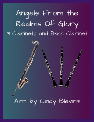 Book cover for Angels From the Realms of Glory, for Three Clarinets and Bass Clarinet