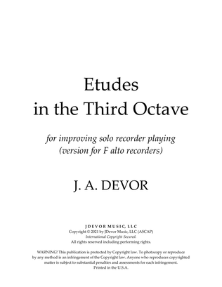Etudes in the Third Octave (version for F recorders)