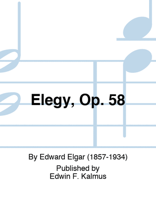 Book cover for Elegy, Op. 58