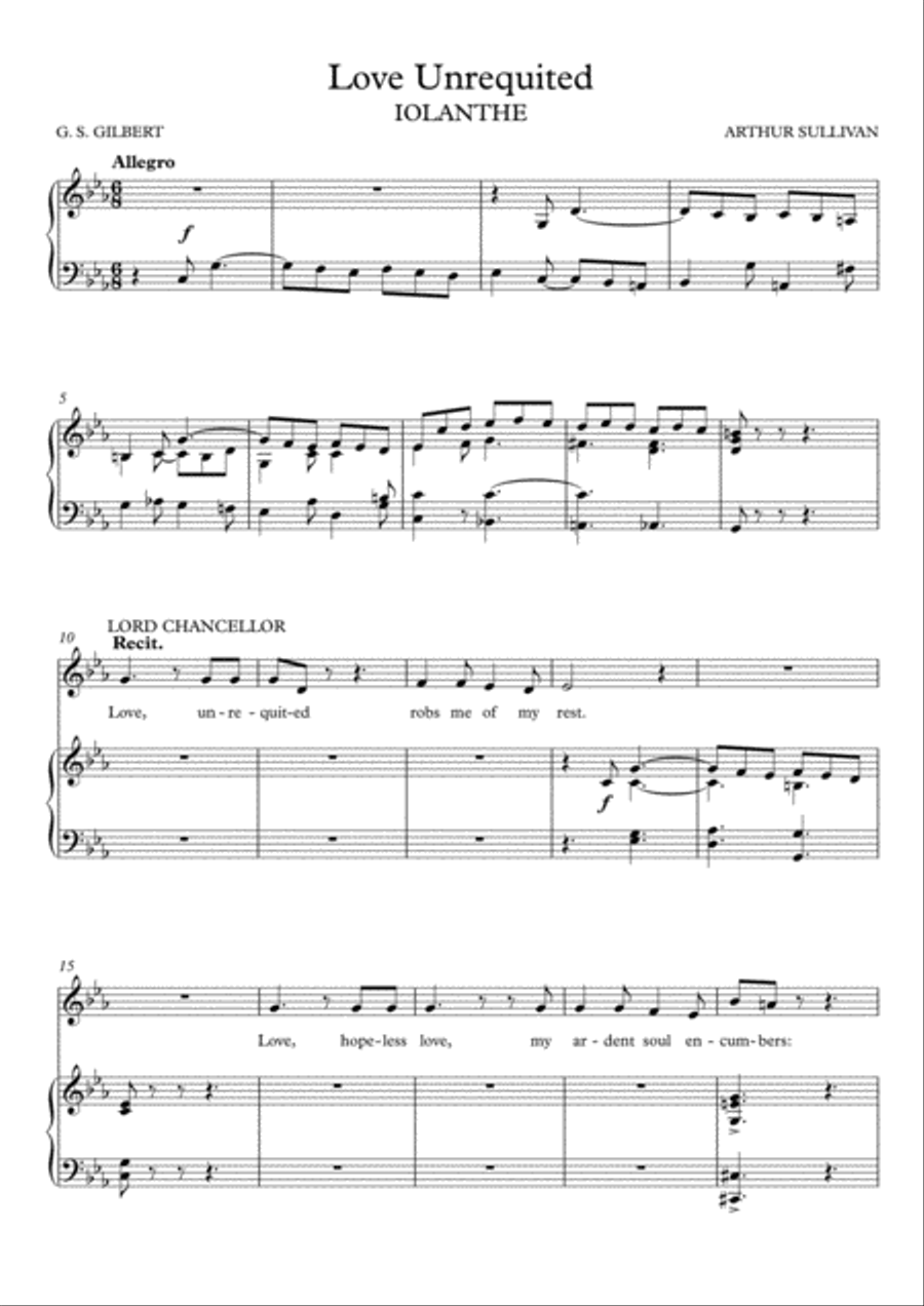 Love Unrequited - Iolanthe (D Minor) Bass Voice scores gallery preview page 2