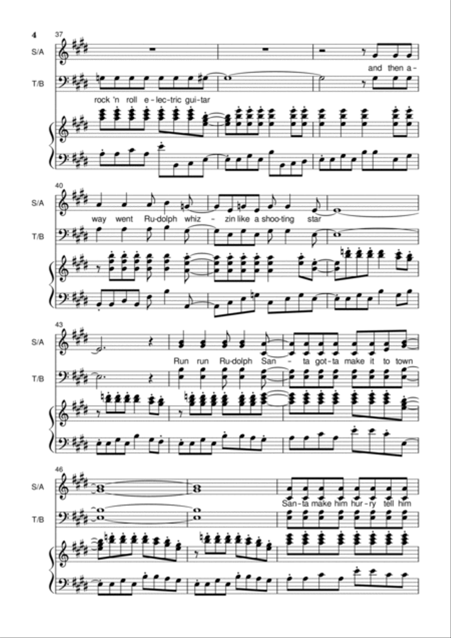 Run Rudolph Run 4-Part scores gallery preview page 4