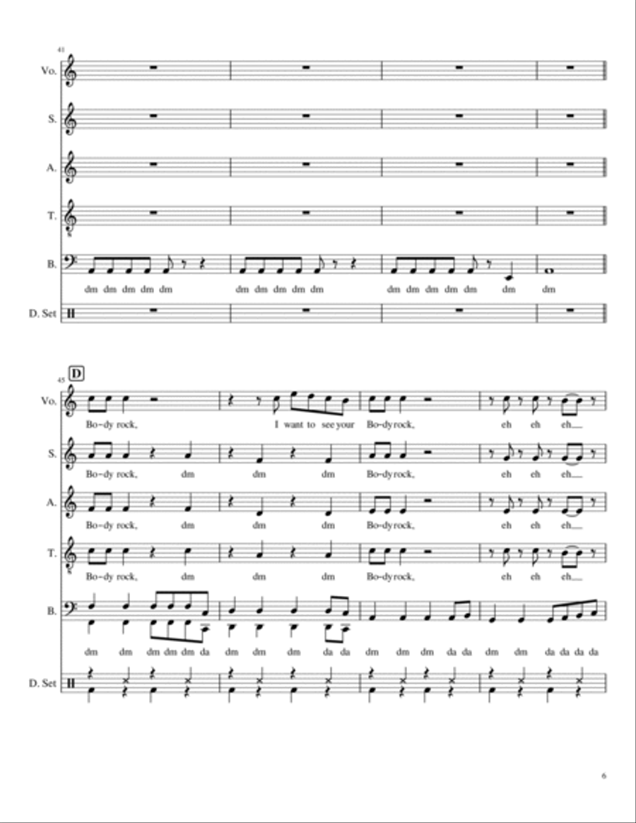 Beauty And A Beat A Cappella scores gallery preview page 6