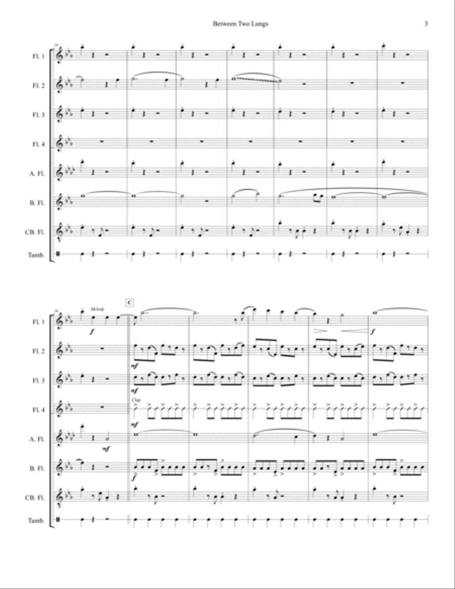 Between Two Lungs Woodwind Ensemble scores gallery preview page 3