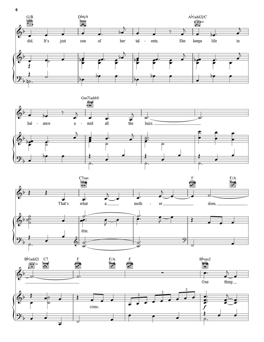 What A Mother Does What A Mother Does Piano, Vocal, Guitar scores gallery preview page 6