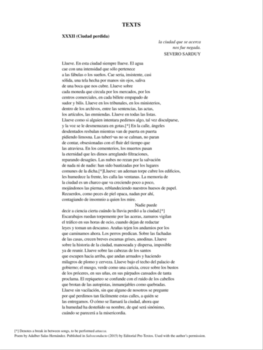 Ciudad perdida Ciudad perdida Soprano Voice scores gallery preview page 4