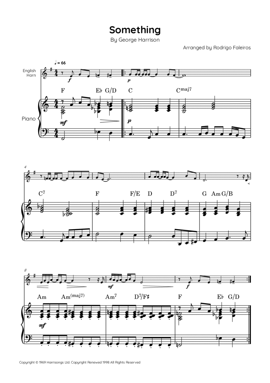 Something Something English Horn scores gallery preview page 1