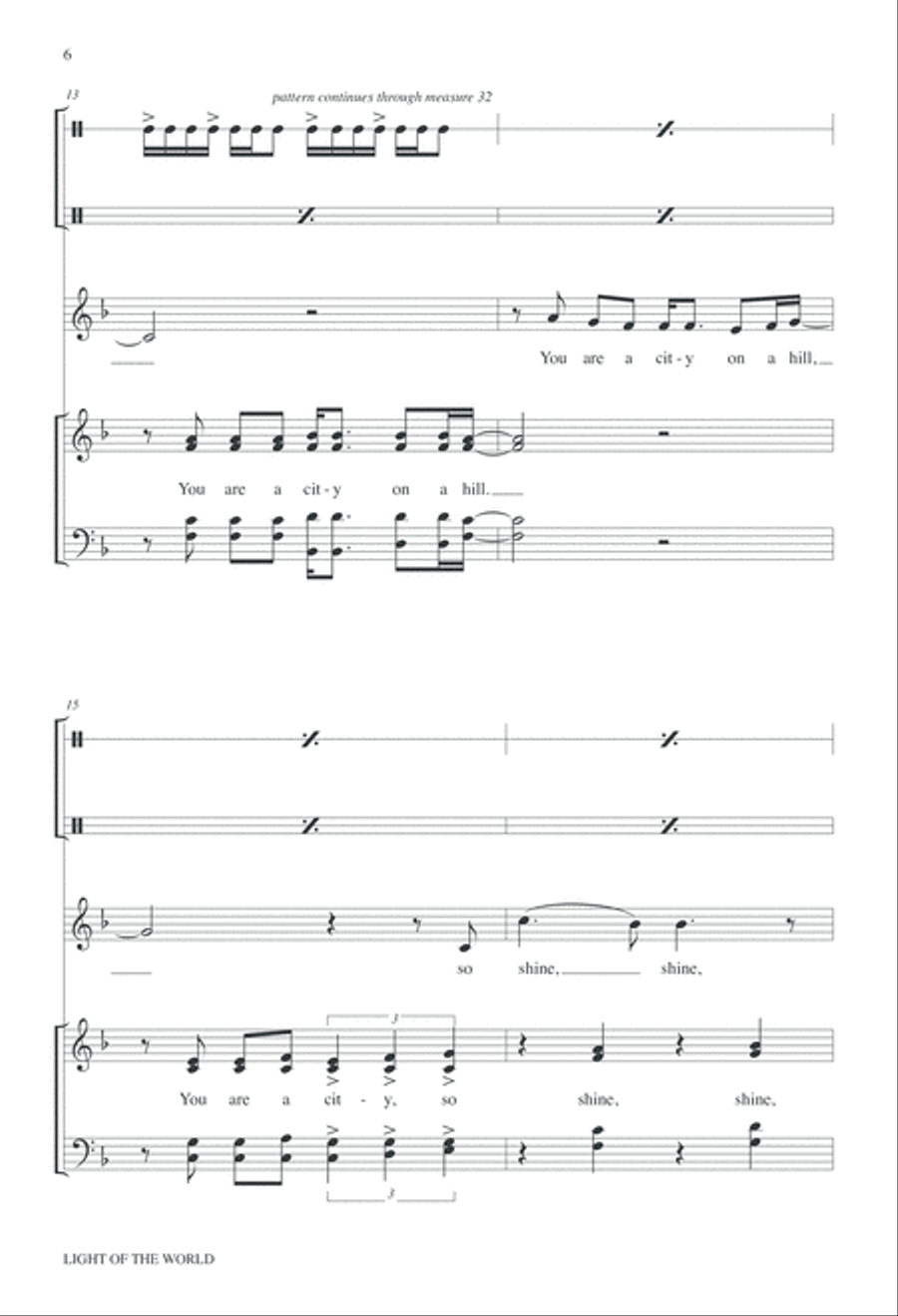 Light of the World 4-Part scores gallery preview page 6