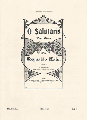 Book cover for Hahn O Salutaris Voices Book