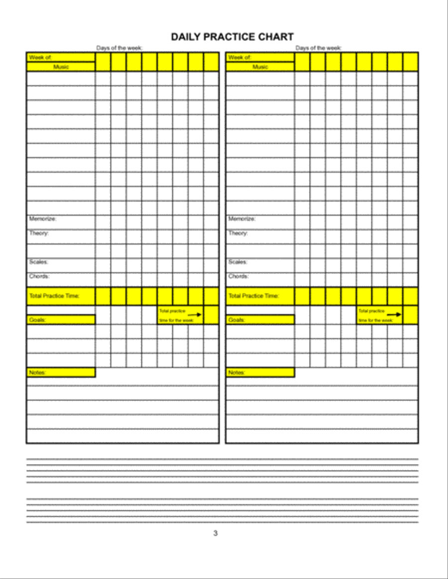Music Practice Log & Assignment Tracker Small Ensemble scores gallery preview page 6