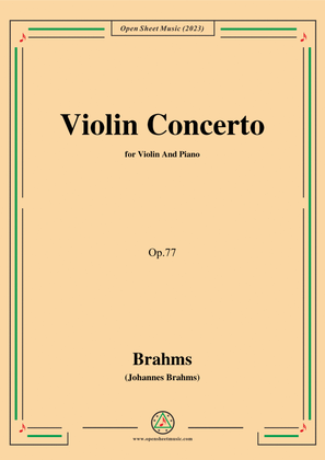 Book cover for Brahms-Violin Concerto in D Major,Op.77