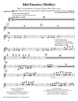 Idol Encores (Medley) - Baritone Sax