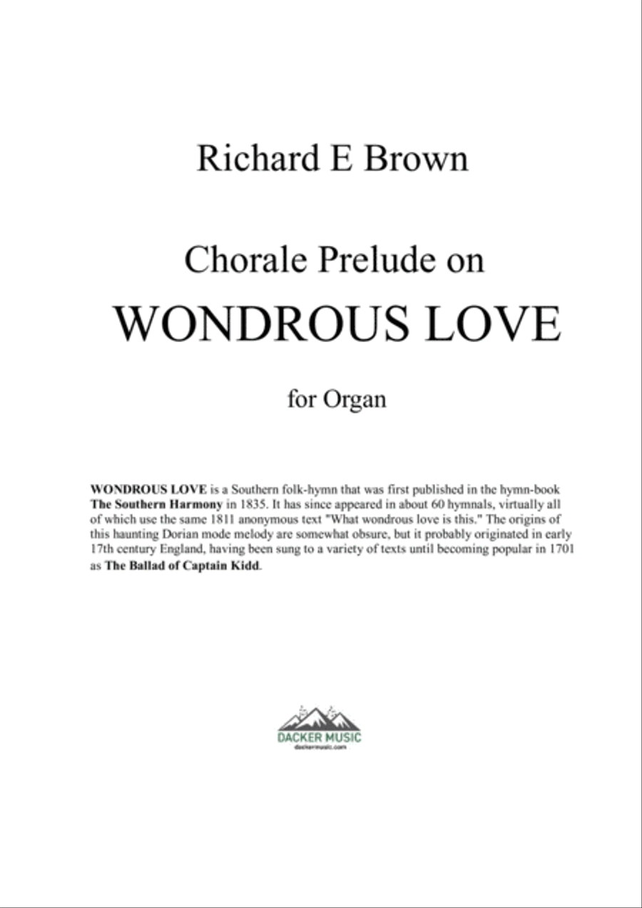 Chorale Prelude on Wondrous Love Organ Solo scores gallery preview page 2