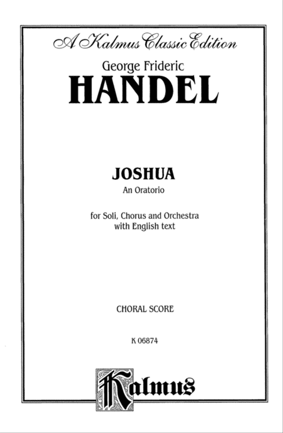 Joshua (1748) 4-Part scores gallery preview page 2