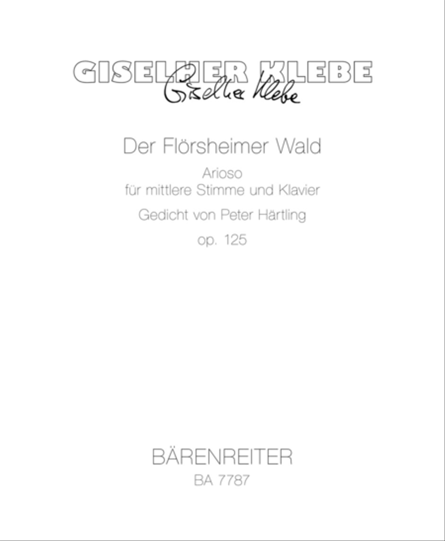 Der Florsheimer Wald, Op. 125 Medium Voice scores gallery preview page 1