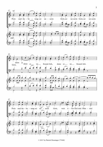 Preis und Anbetung für Chor (SATB) u. Orgel