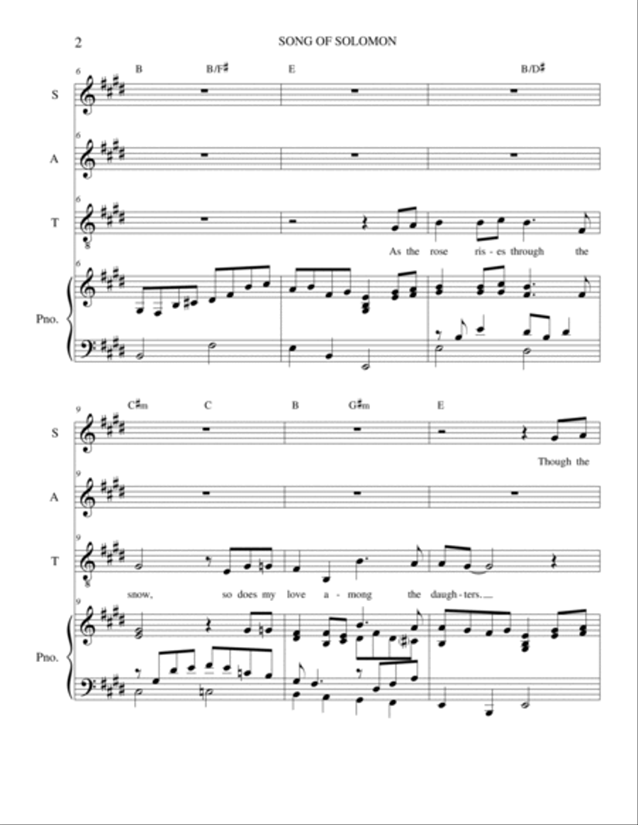 Song of Solomon Song of Solomon Choir scores gallery preview page 2
