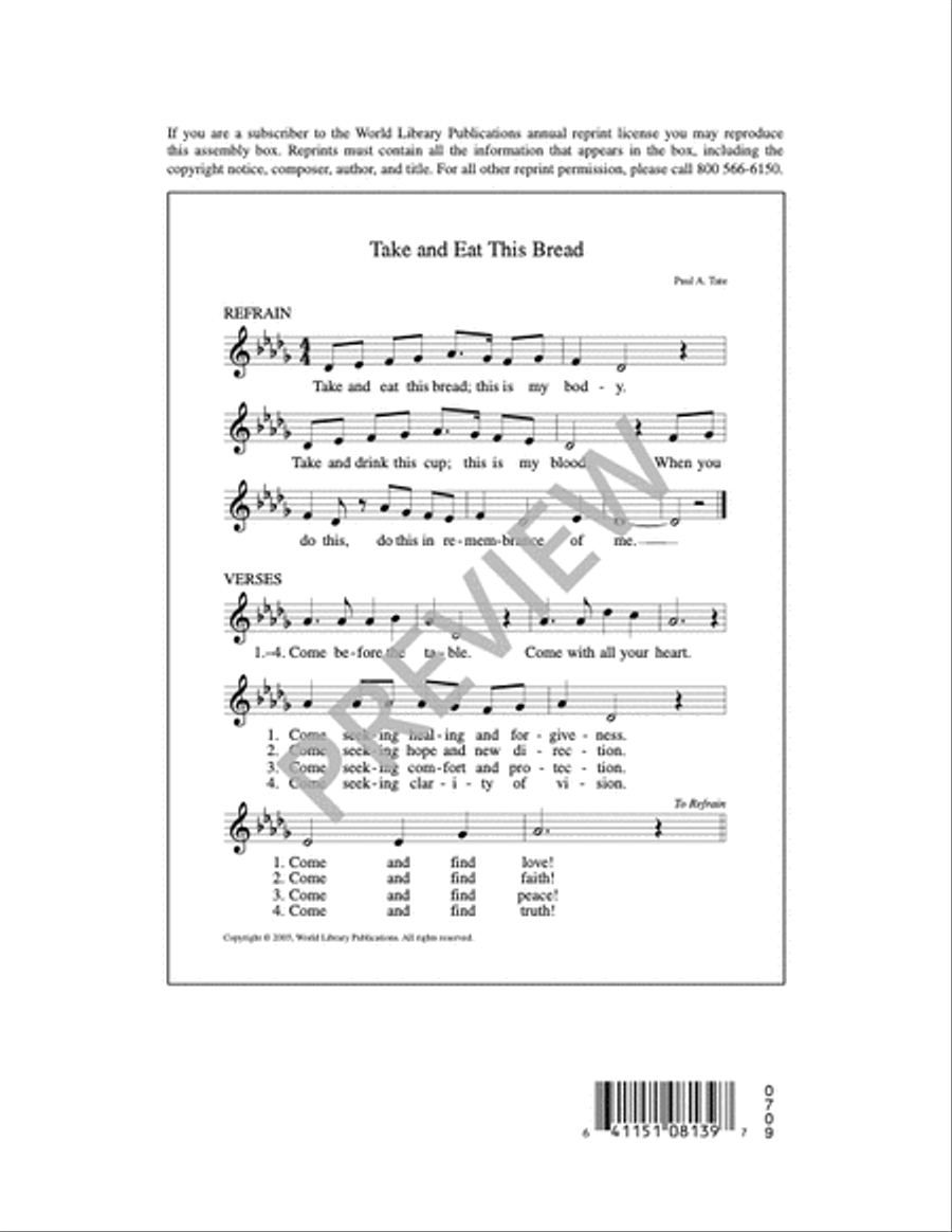 Take and Eat This Bread 4-Part scores gallery preview page 8
