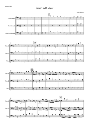 Canon in D Major (Johann Pachelbel) for Trombone Trio