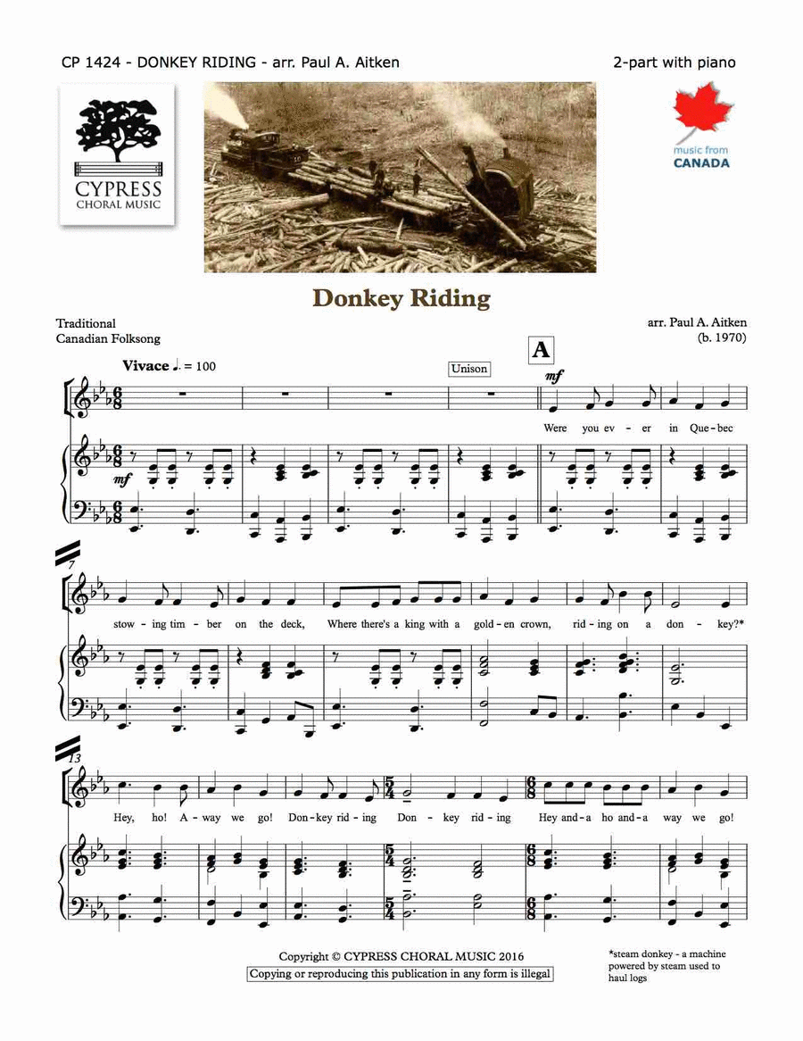 Donkey Riding SSA scores gallery preview page 1