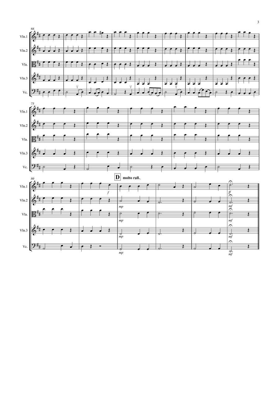 The Trout (4th Movement) for String Quartet String Quartet scores gallery preview page 3