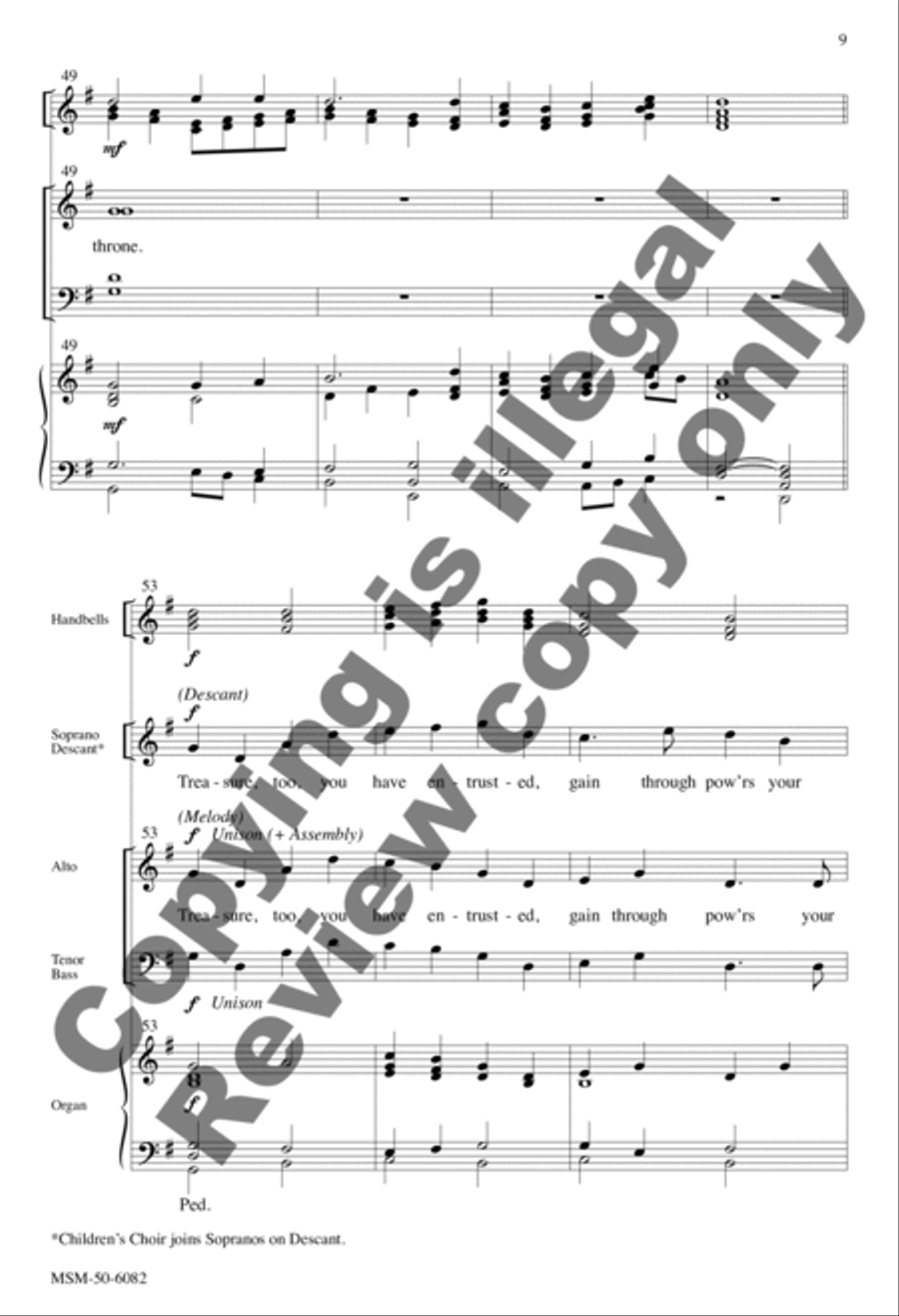 God, Whose Giving Knows No Ending 4-Part scores gallery preview page 9