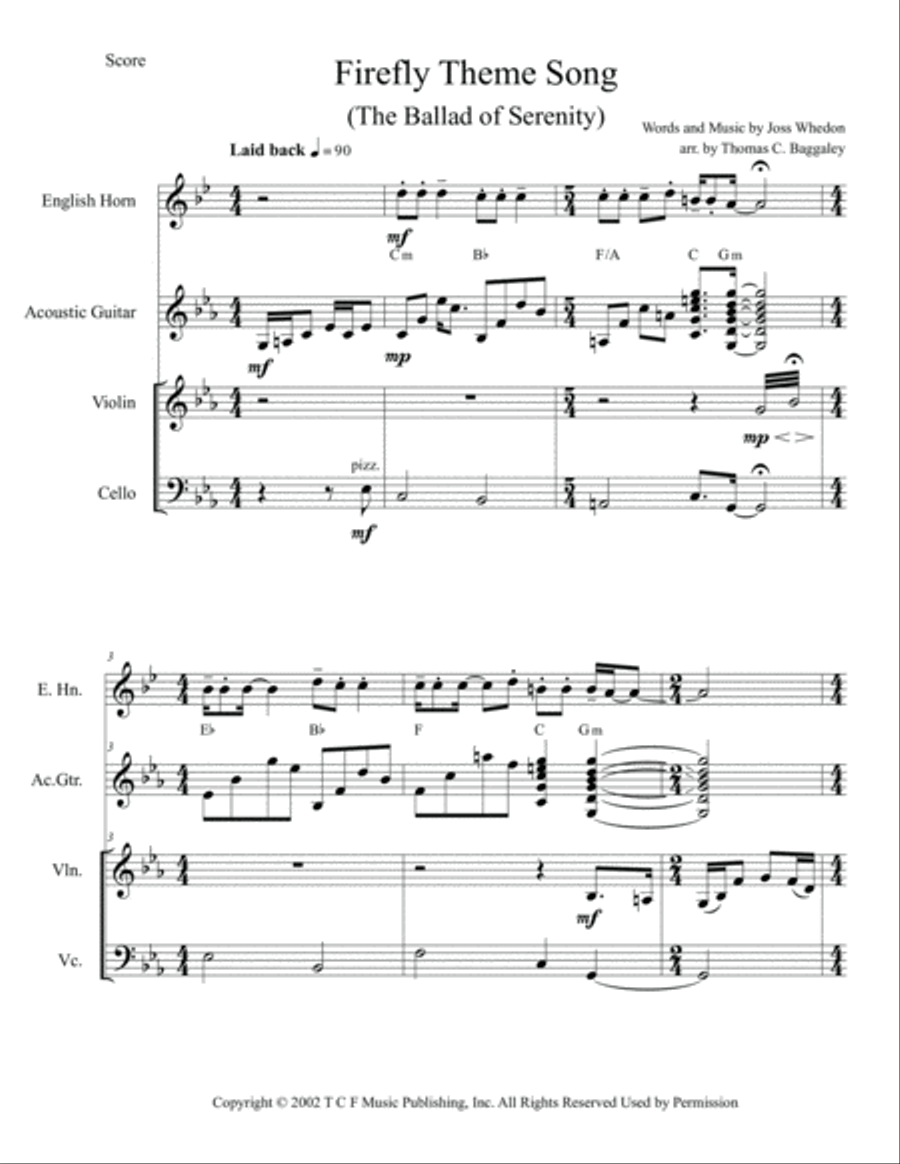 Firefly Theme Song Small Ensemble scores gallery preview page 2