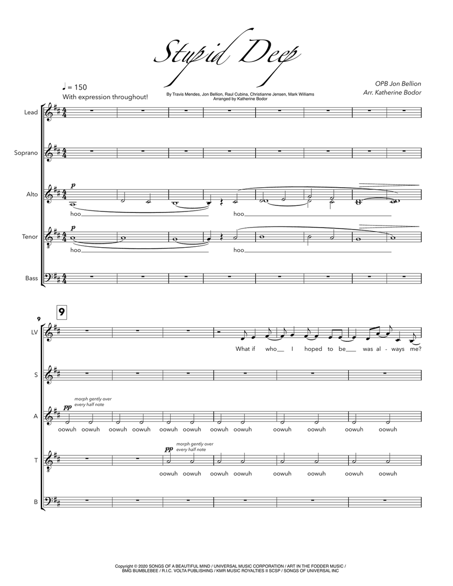 Stupid Deep A Cappella scores gallery preview page 1