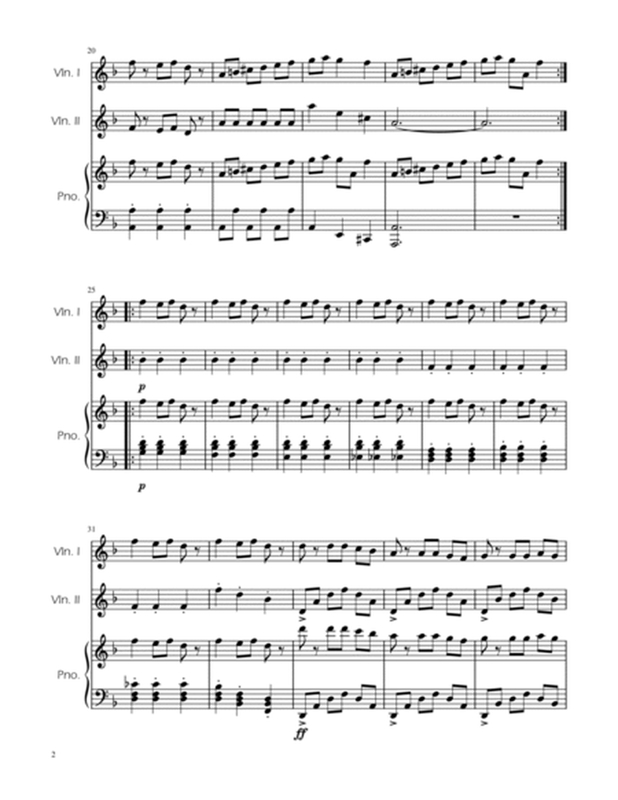 Carol of the Bells - Violin Duet w/ Piano image number null