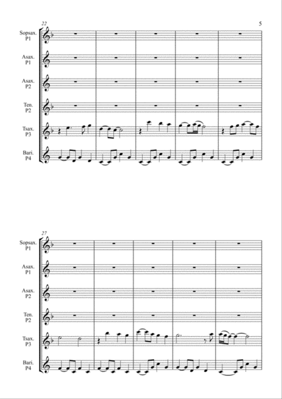 Oh Sole Mio for 4 Saxophones Saxophonquartet