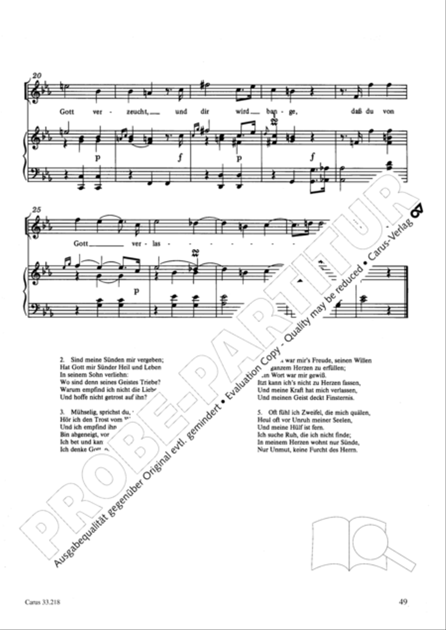 Geistliche Oden und Lieder (Gellert) Collection / Songbook scores gallery preview page 44