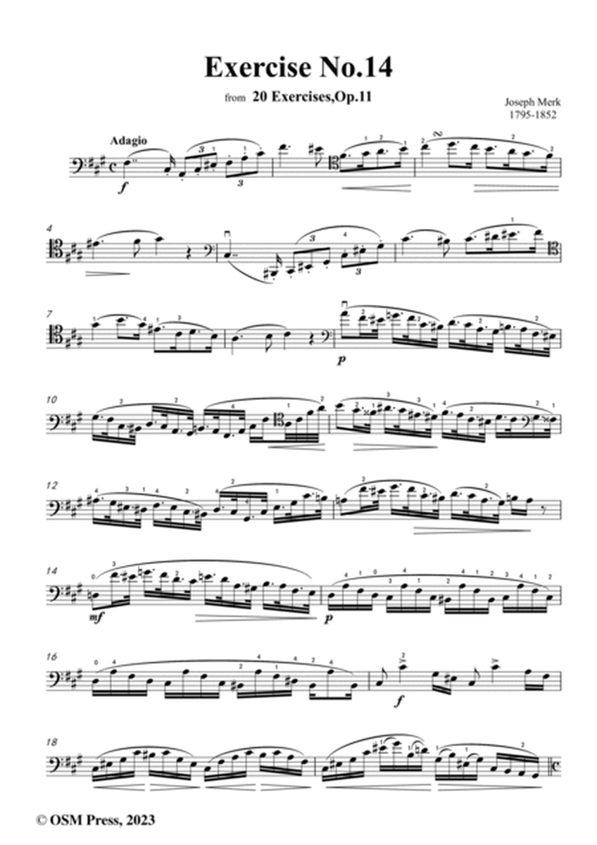 Merk-Exercise No.14,Op.11 No.14,from '20 Exercises,Op.11',for Cello image number null