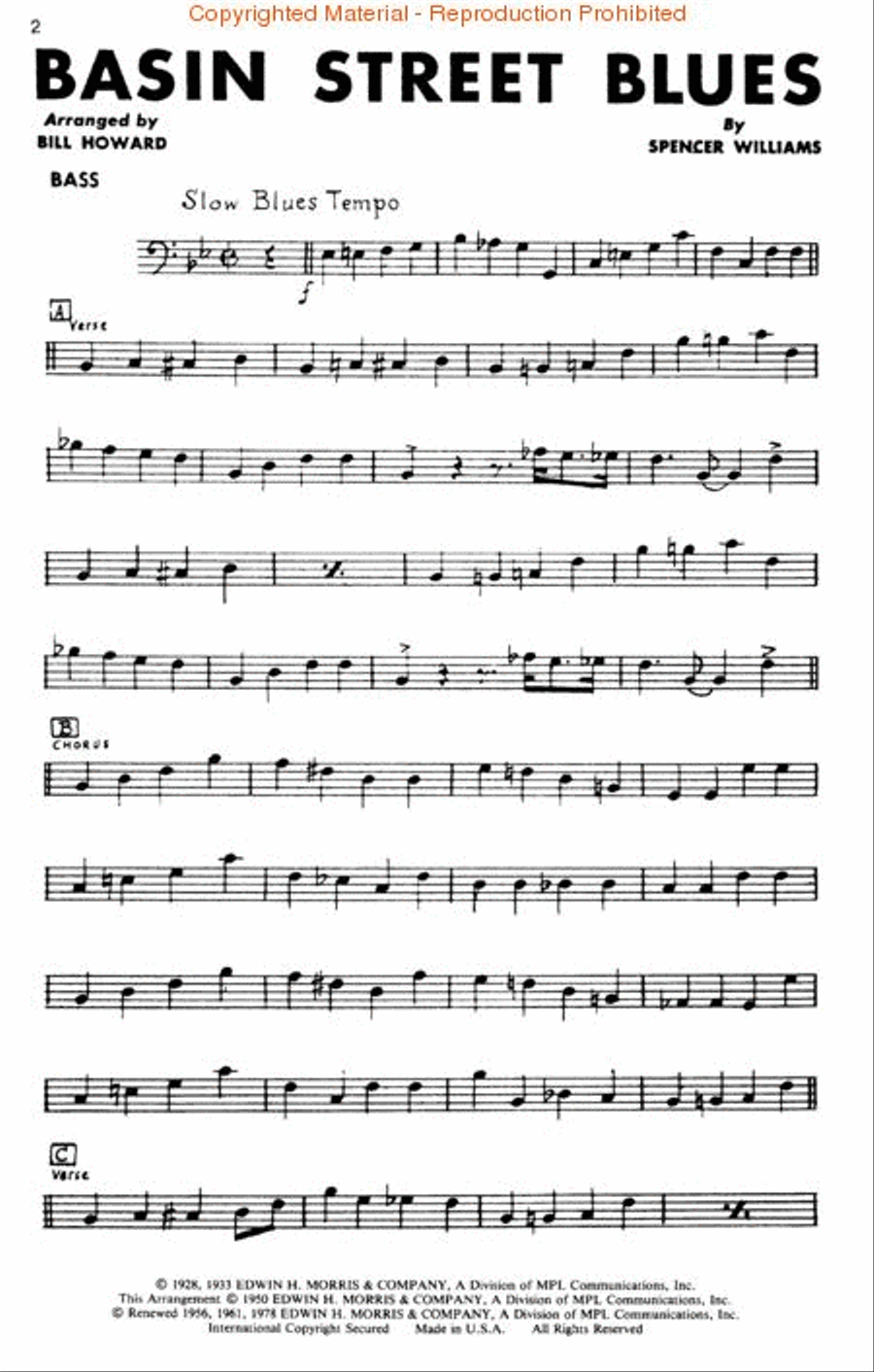 Dixieland Beat No. 1 - Bass Jazz Ensemble scores gallery preview page 3