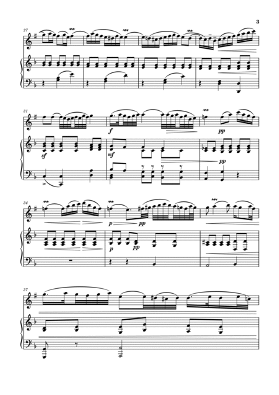 J.S.Bach: Adagio BWV 974 for clarinet and piano J.S.Bach: Adagio BWV 974 for clarinet and piano Clarinet Solo scores gallery preview page 3