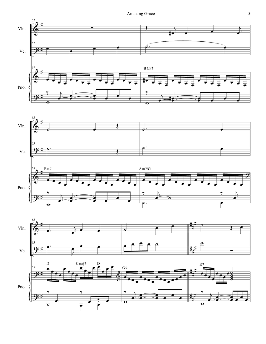 Amazing Grace (with 