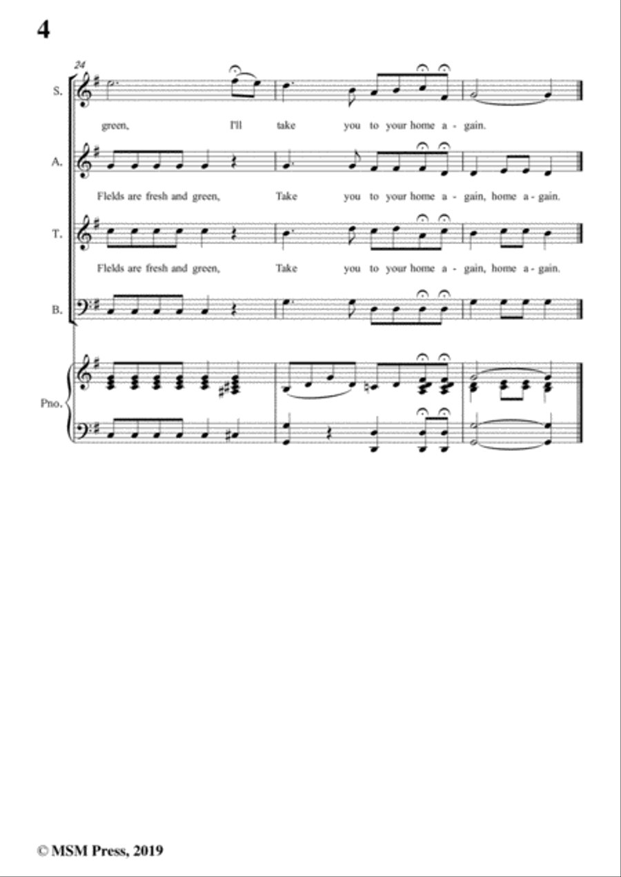 Thomas P. Westenddrf-I'll Take You Home Again,Kathleen,in G Major,for Voice&Piano Voice scores gallery preview page 6