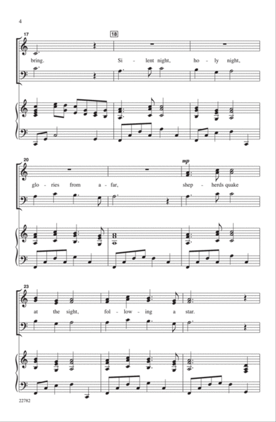 Silent Night, Silent World 3-Part scores gallery preview page 4