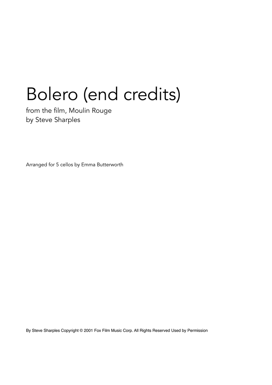 Bolero (end Credits) String Orchestra scores gallery preview page 2