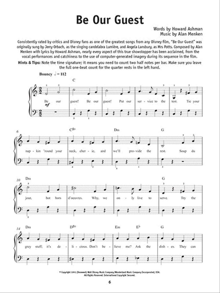 Really Easy Piano – Disney Hits Easy Piano scores gallery preview page 3