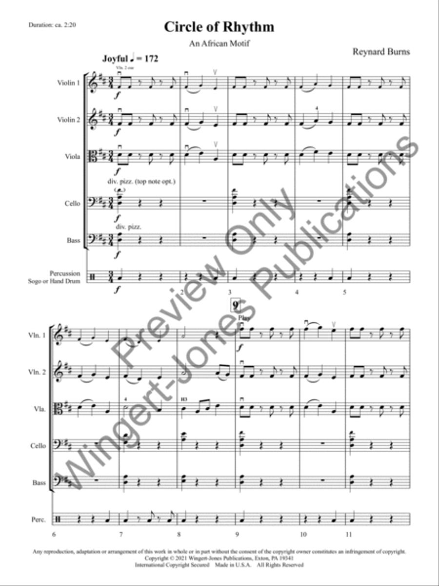 Circle of Rhythm (Score) String Orchestra scores gallery preview page 4
