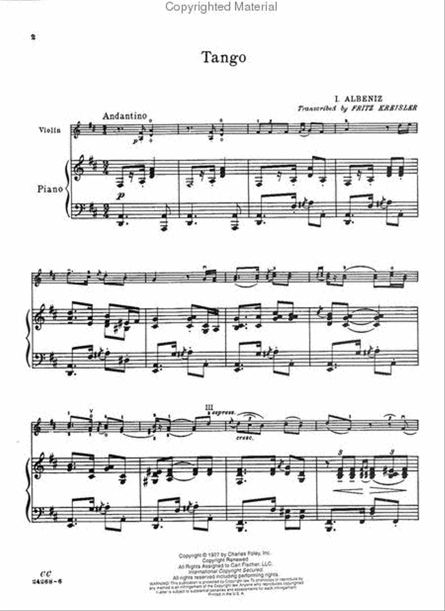 Tango Tango Violin Solo scores gallery preview page 2