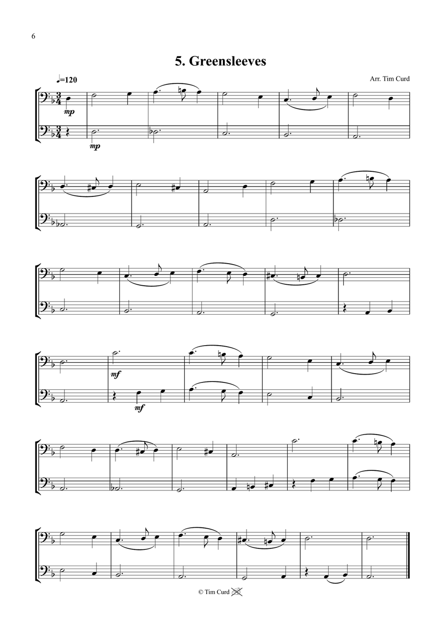 14 Fun Duets For Trombone Trombone Duet scores gallery preview page 6