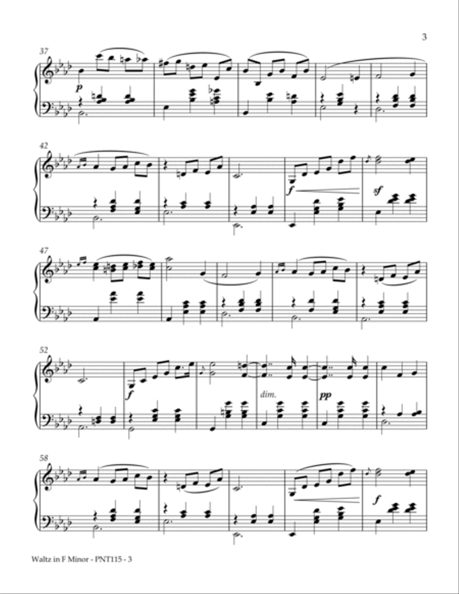 Waltz in F Minor, Opus 70 No 2 Piano Method scores gallery preview page 3