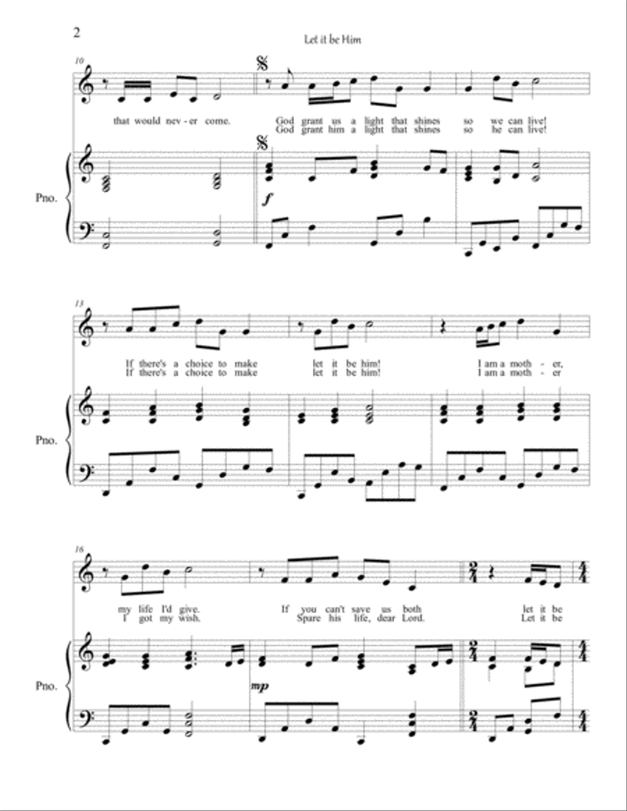 Let it Be Him Soprano Voice scores gallery preview page 2
