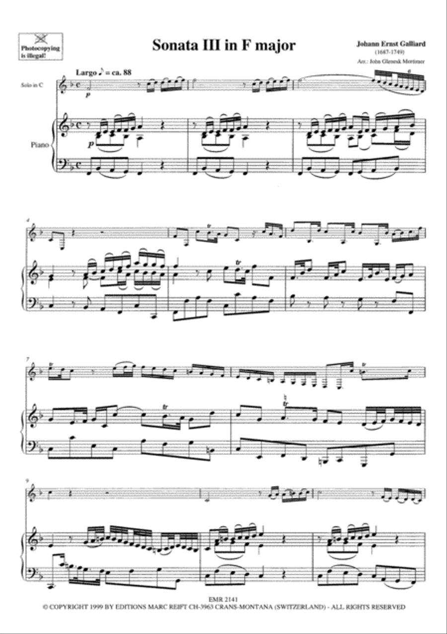 Sonata No. 3 in F Major Organ scores gallery preview page 3