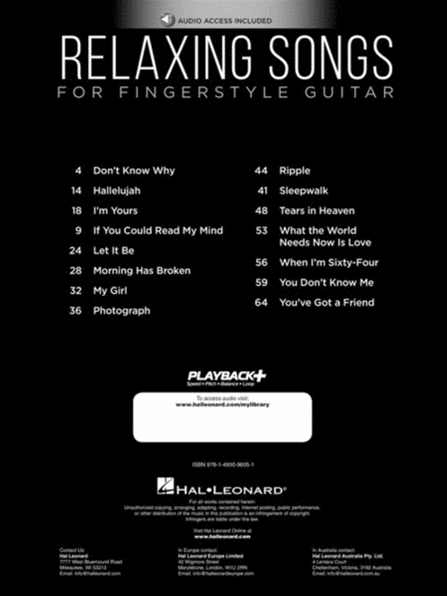 Relaxing Songs for Fingerstyle Guitar Electric Guitar scores gallery preview page 2