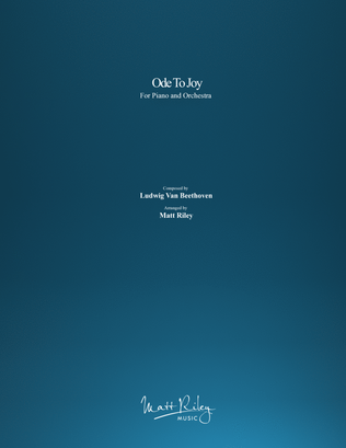 Book cover for Ode To Joy - Piano and Orchestra